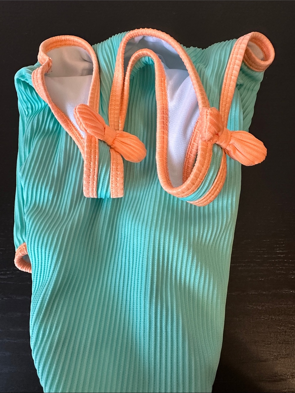 Cat & Jack One-Piece Swimsuit with Peach Trim - Picture 4 of 5